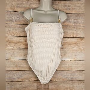 Shade & Shore NWT Crocheted One Piece Swimsuit Size Large